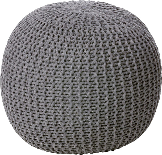 CozyKnit Round Pouf – Stylish & Comfy